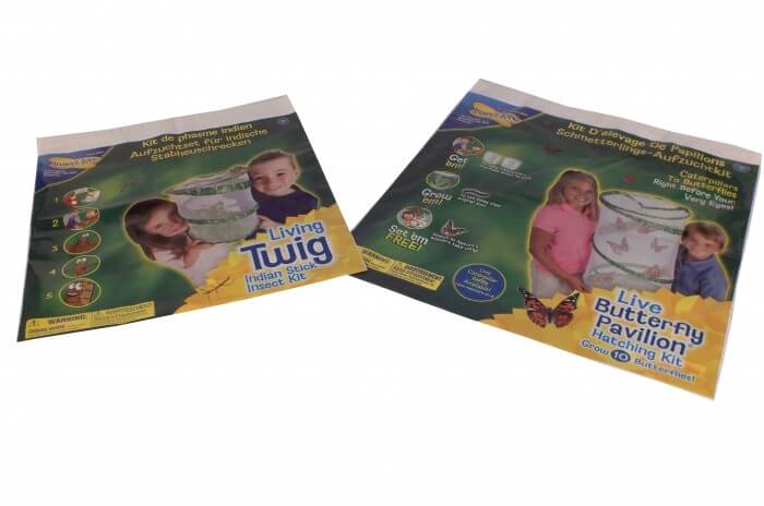 Insect lore mailing bags, printed postal bags
