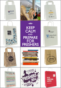 Freshers Week Bags, university bags, printed bags for open days, printed mailing bags for prospectus.